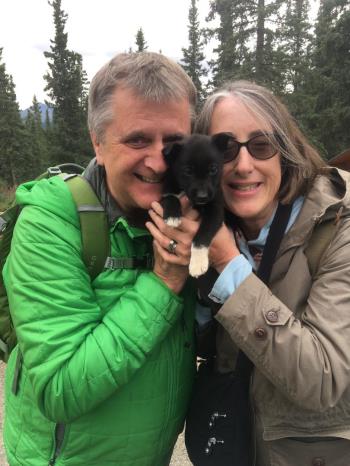 The Slingerlands with a puppy in Alaska in July 2019
